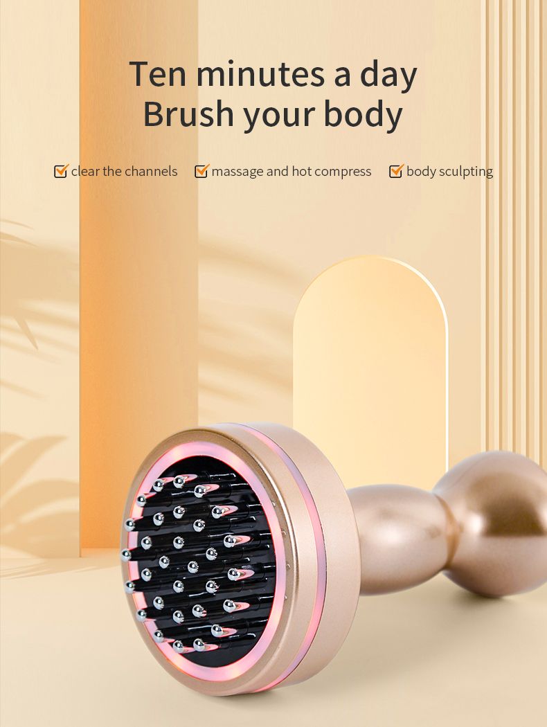 Massaggiatore Meridiano Wireless Strumento Raschiante Massaggio Vita Vibrazione Olio Essenziale Spazzola Ricaricabile SPA_voghion.com