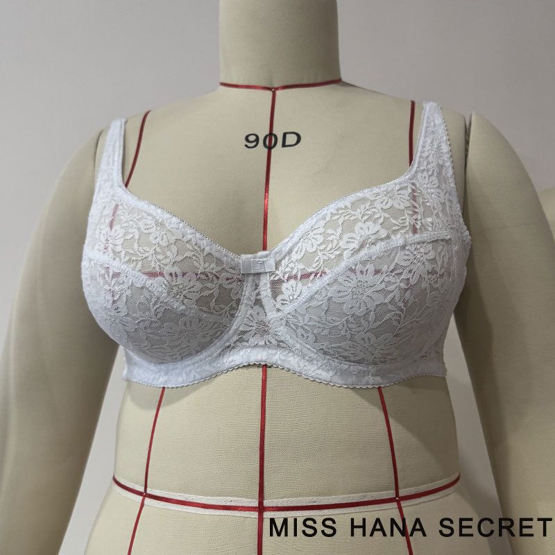 Elegant Lace Underwire Push-Up Bra For Full-Figure Women – Comfortable, Breathable & Adjustable Support In White, Black & Nude_voghion.com