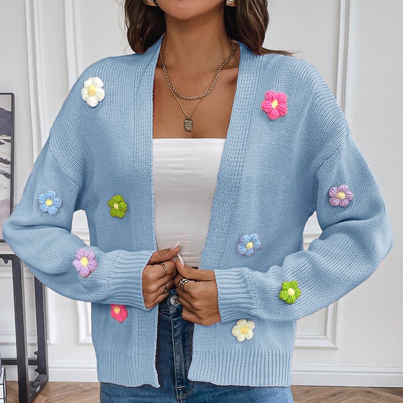 Women's Striped Knitted Cardigan Jacket Fashion Loose Long Halloween Sweater Cardigan_voghion.com