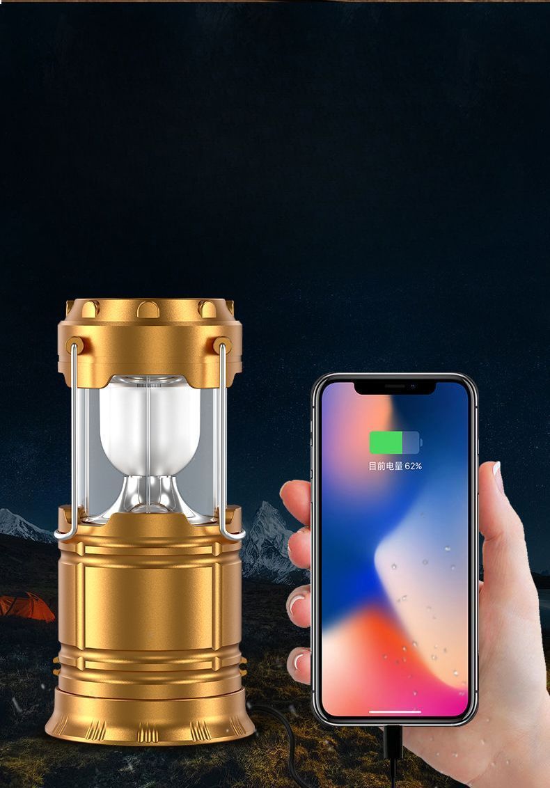 Multifunctional Solar Lantern With Long Battery Life, Rechargeable Home Lighting, Portable For Power Outages, Tent_voghion.com