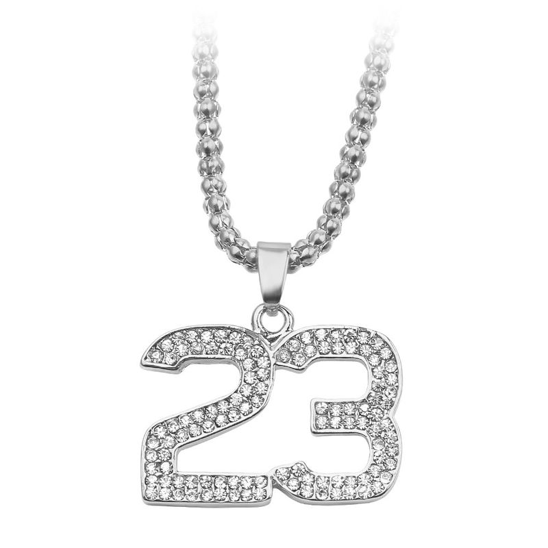 Collana con ciondolo a forma di numero e lettera, stile nuovo, accessori alla moda per uomo Hip-Hop_voghion.com