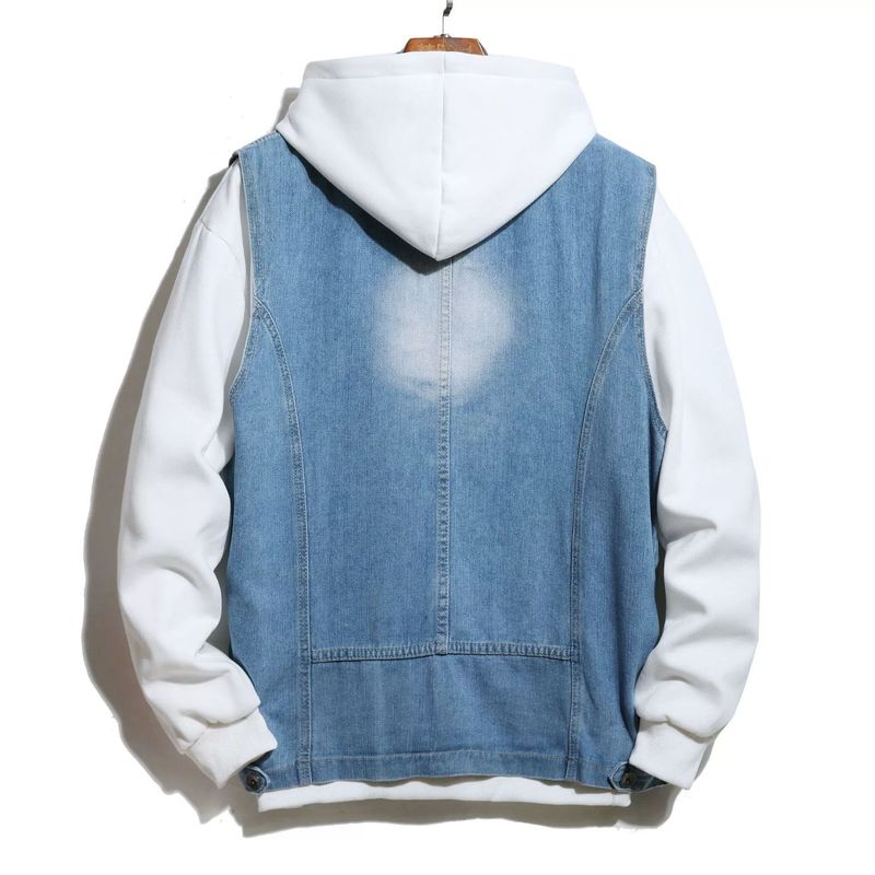 Men's Clothing New Style Trendy Fashion Denim Vest Simple And Versatile Casual Denim Jacket_voghion.com