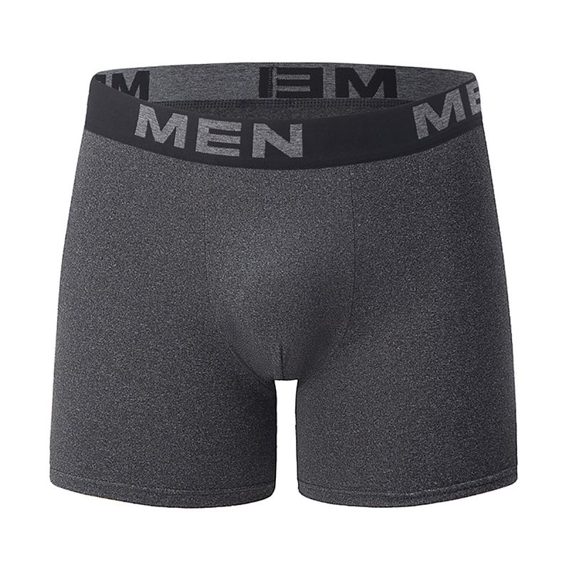 Overseas Platform 7 Pieces Men's Solid Color Fashion Basic Underwear Large Size Youth Versatile Long Boxer Briefs_voghion.com