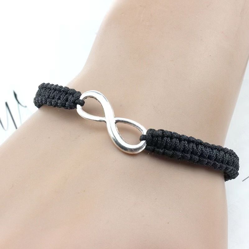 Minimalist Creative Alloy Figure-8 Lucky Handmade Adjustable Infinite Love Bracelet For Best Friends And Couples_voghion.com