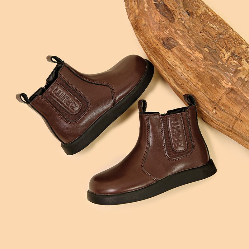 Mädchen Leder 2025 Herbst Neue Koreanische Modische kinder Prinzessin Martin Kleine Mädchen Britischen Stil Kurze Stiefel_voghion.com