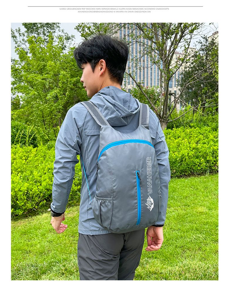 2024 new lightweight and water-resistant sports backpack with foldable shoulder design for outdoor minimalist travel bag_voghion.com