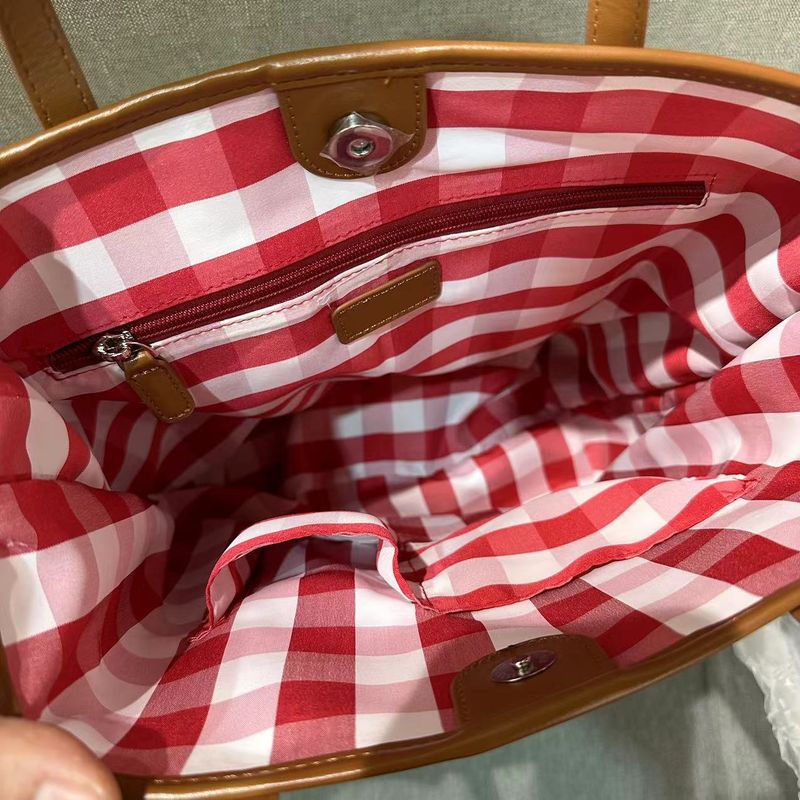 Bolsos de mujer, bolso de mano de lona de gran capacidad con bordado de dibujos animados, bolso bandolera versátil_voghion.com