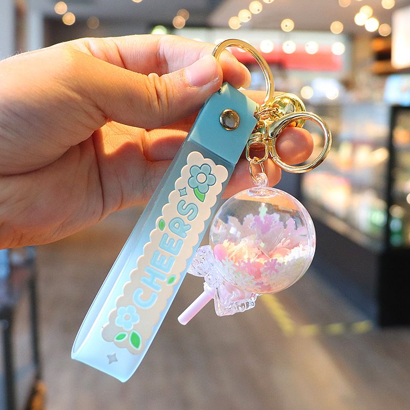 Float into oil maple leaf lollipop drift bottle couple car bag small gift girl pendant keychain_voghion.com