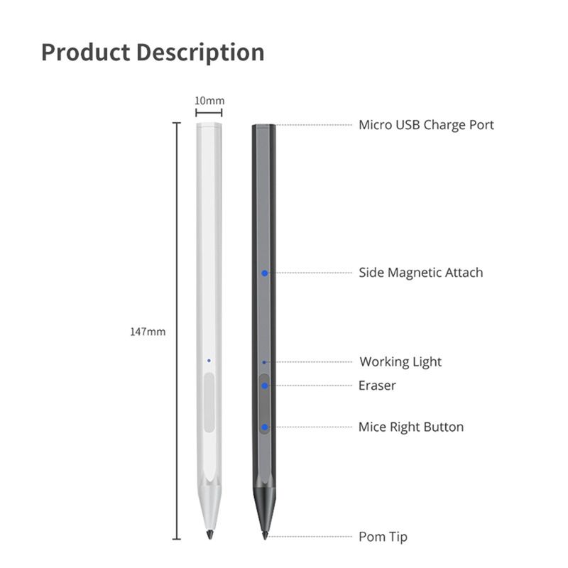 Polnilno magnetno pisalo za tablični računalnik z zaslonom na dotik, risanje in pisanje, za Lenovo Tab P11 Pro 11,5" TB-J716F s sponko za pisalo_voghion.com