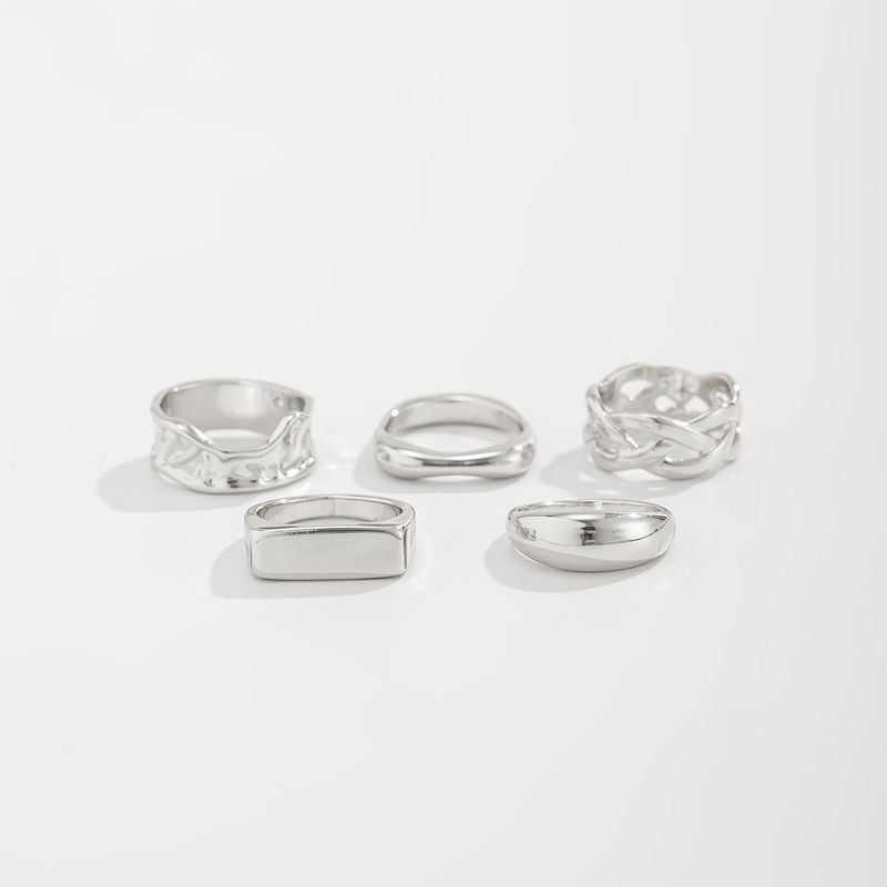 Nouveau design de niche asymétrique tendance et simple, bague ouverte_voghion.com