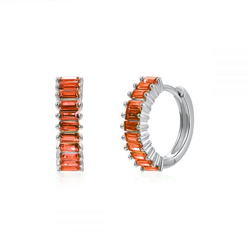 Women's Jewelry S925 Silver Needle Large Circle Zircon Earrings Ear Buckle Versatile Diamond Inlaid Multi Color Round Ear Ring Ear Buckle_voghion.com