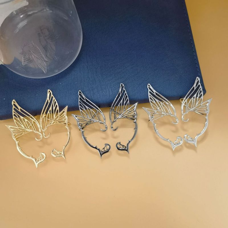 Orecchini a bottone in metallo con design alla moda, stile fata farfalla, nuovi orecchini per ragazze dolci e alla moda_voghion.com