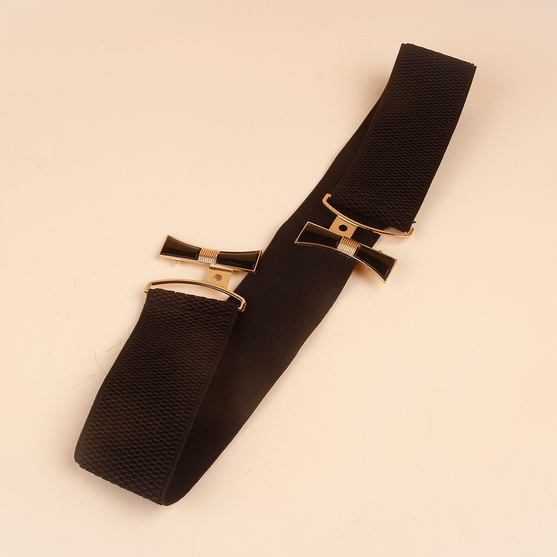 New Elastic Waistband for Women with Elastic Wide Waistband, Slimming Fit, Matching Skirt, Shirt, Coat, Black Waist, and Versatile Outer Layer_voghion.com