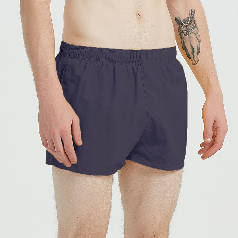 Men's Beach Pants Solid Color Quick-Drying Breathable Shorts Beach Swimming Trunks _voghion.com