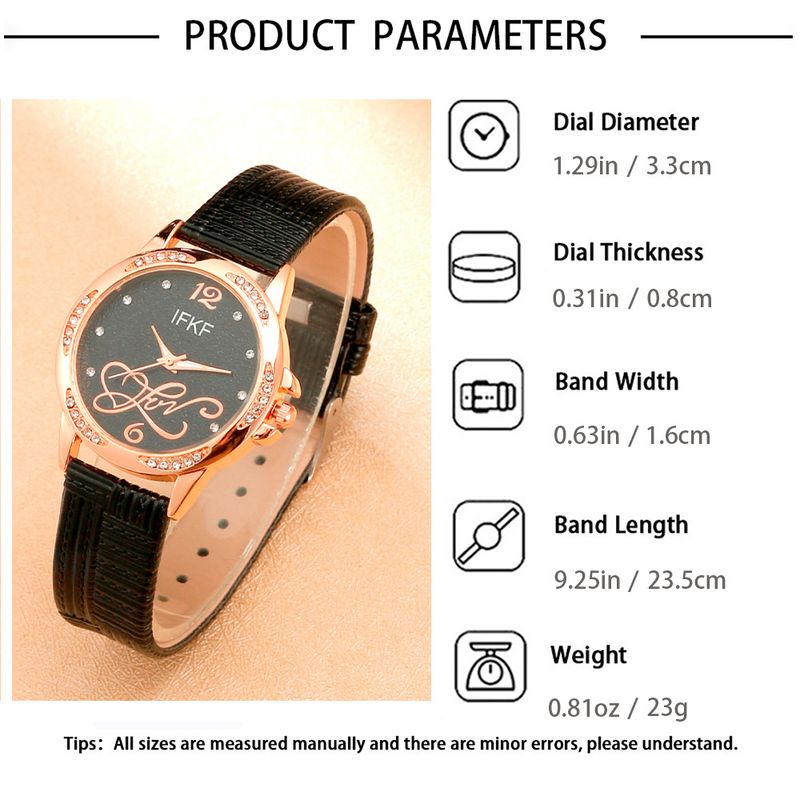 Orologio al quarzo di nicchia alla moda femminile, orologio con temperamento, set di bracciali_voghion.com