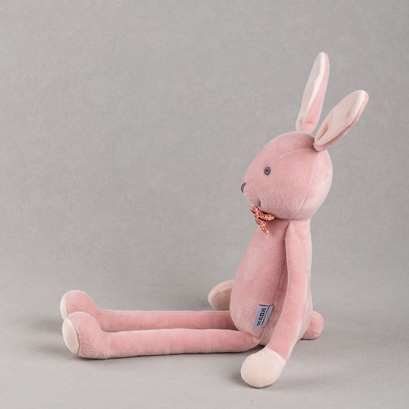 Kuscheltiere BOBYBOBO Kurzer Plüschbär mit langen Beinen, beruhigende Puppe, rosa Kaninchen, Plüschtier, Baby-Schlafpuppe_voghion.com