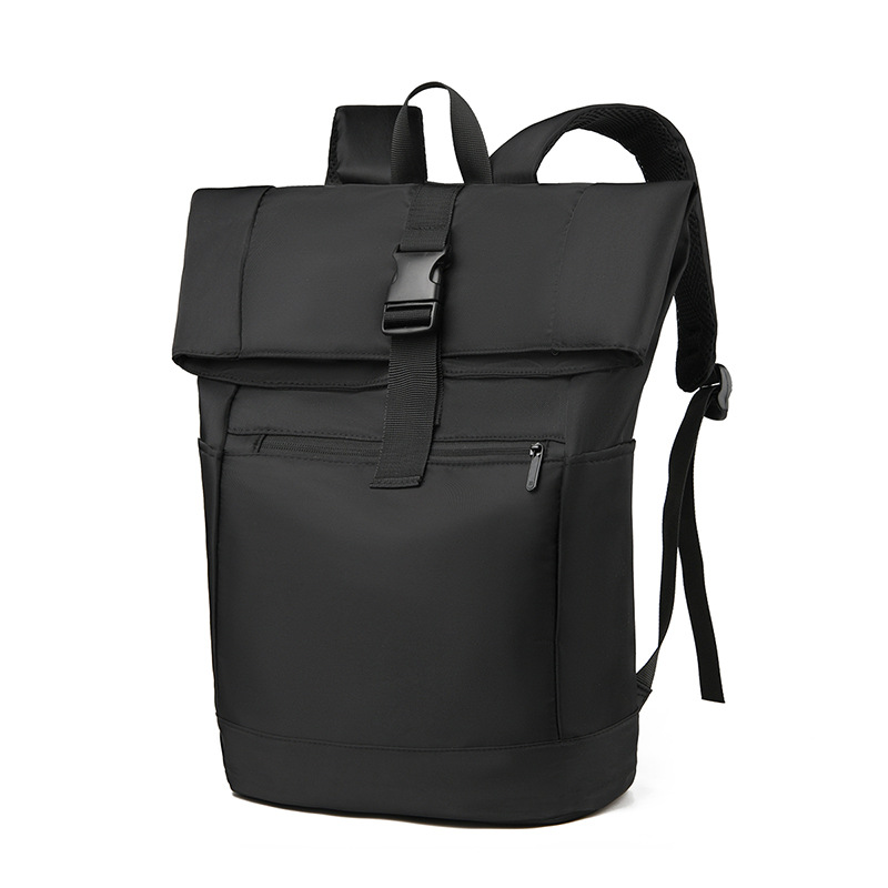 2024 New Computer Men's Business and Leisure Top Roll Cover Travel Backpack College Students School Bag for Men_voghion.com