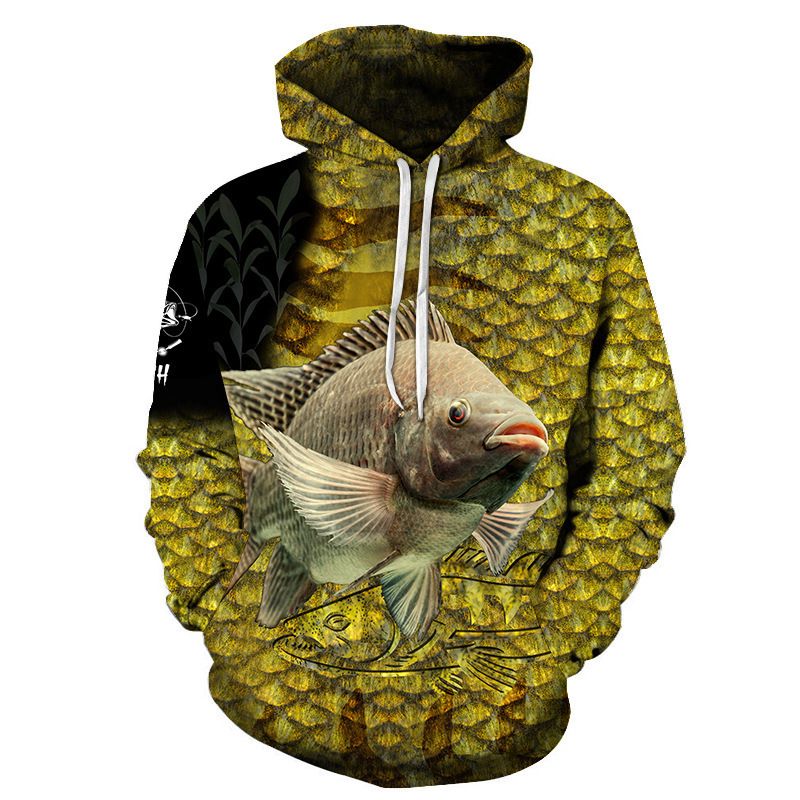 2024 Couple Men's 3D Printed Hoodie Digital Print Fish Sweatshirt_voghion.com