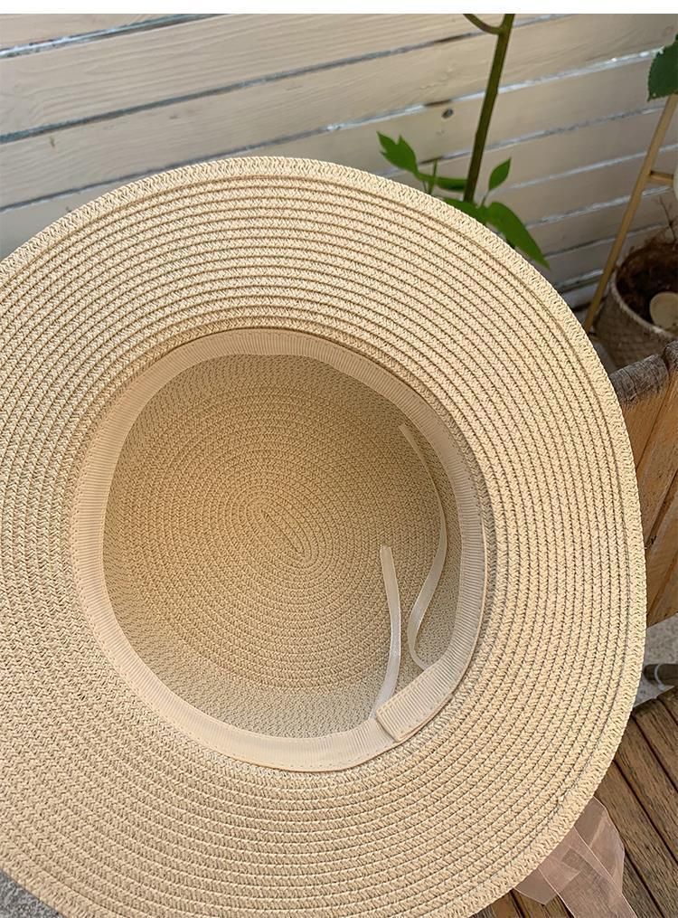 Cappello estivo con protezione solare, cappello da spiaggia, cappello di paglia intrecciato_voghion.com