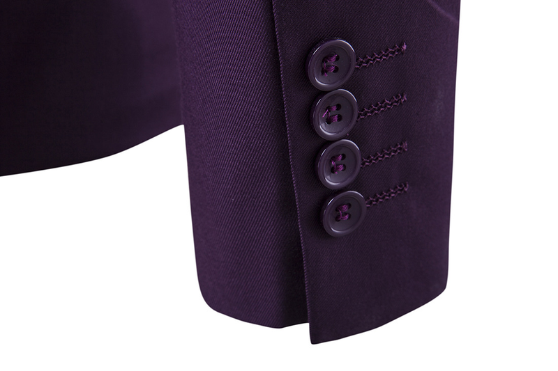 Business casual suit three-piece groomsman wedding one-button suit S-6XL_voghion.com