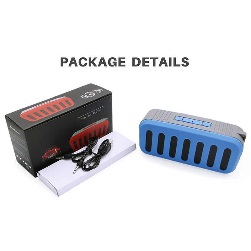 Nowy głośnik Bluetooth Rixing NR-2013 TWS w kształcie kanału wydechowego (niebieski)_voghion.com