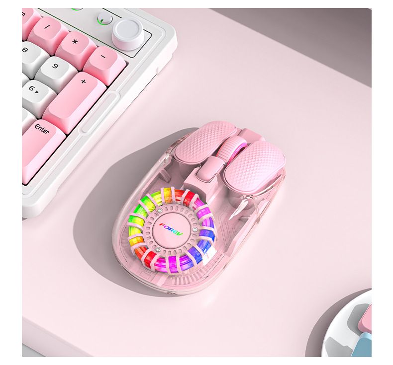 Ultra-Lightweight Bluetooth & 2.4G Wireless Gaming Mouse, Rechargeable, 4000 DPI, 5-Button Ergonomic Design For PC/Laptop, Silent Clicks_voghion.com