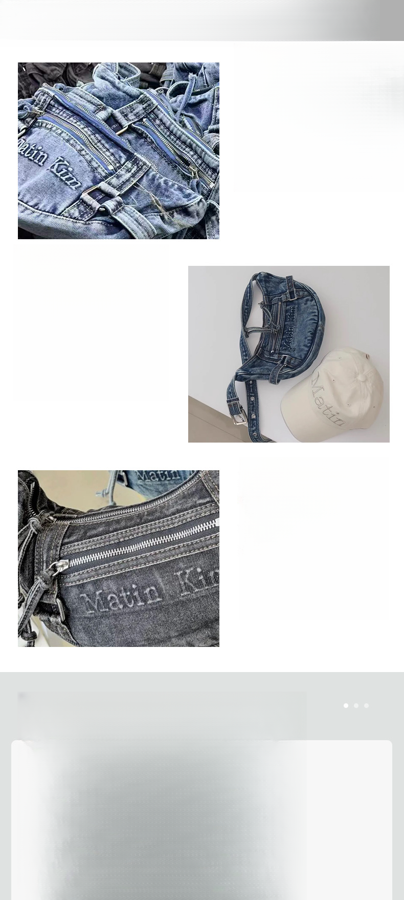 2025 Spring And Summer Korean Version Of The Crescent-shaped Dumpling Bag Crossbody Bag Small Women's Shoulder Denim Handbag Leather Goods Fashionable_voghion.com
