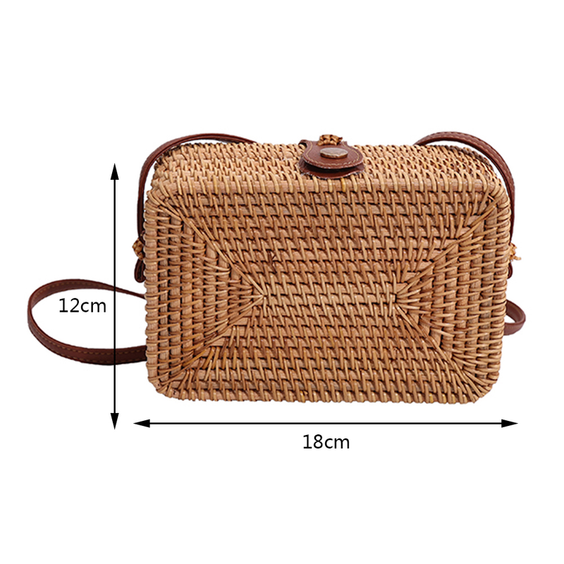 Estate per le donne Borse a tracolla in paglia Borsa da spiaggia all'uncinetto in rafia intrecciata con manico superiore intrecciato in rattan Borse casual 2023_voghion.com