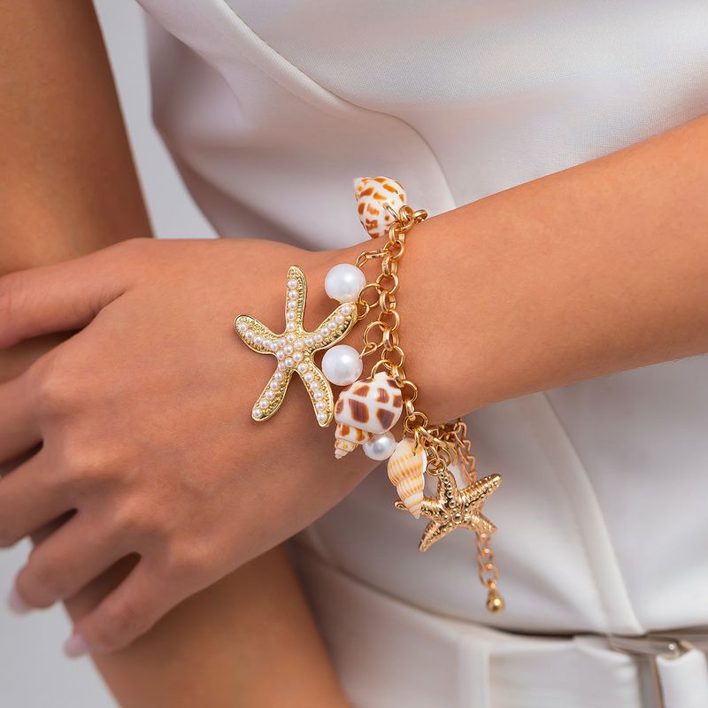Jewelry Ocean Vacation Style Bracelet Set New Beach Starfish Shell Necklace For Women_voghion.com