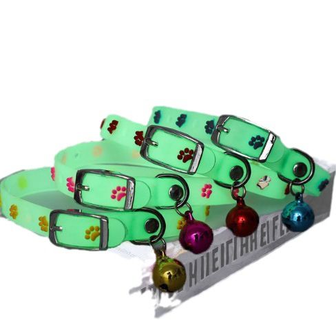 Collare per animali domestici in silicone luminoso per cani e gatti che assorbe la luce notturna_voghion.com