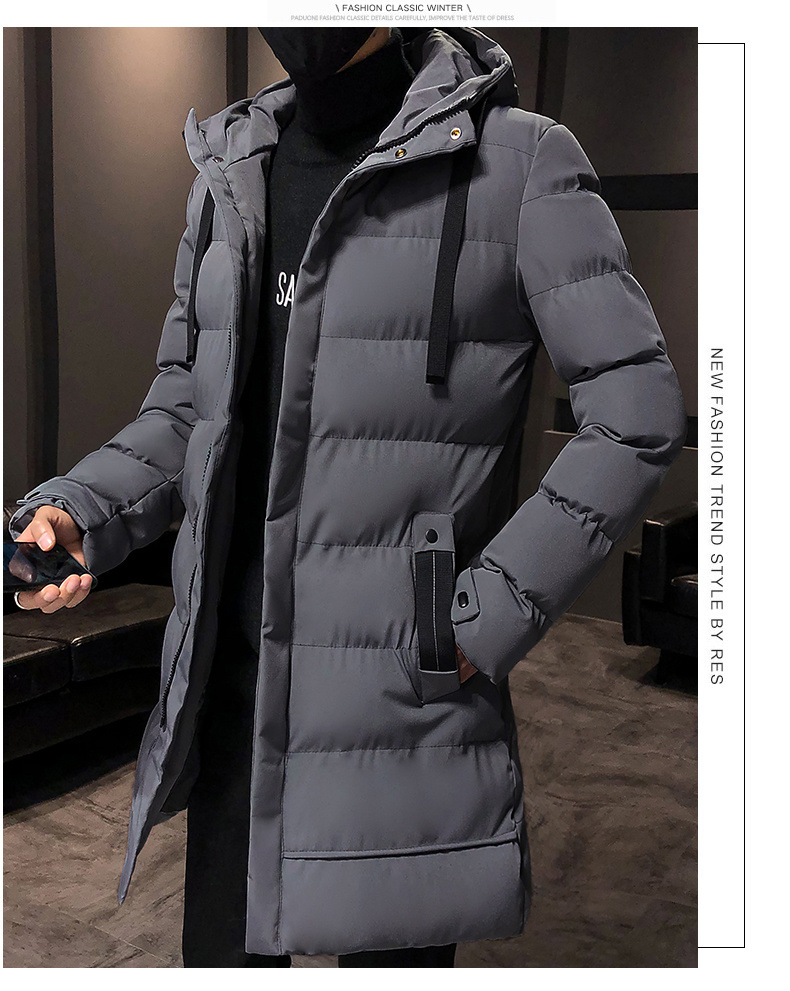 Baumwolle Winter Übergroße Casual Verdickte Warme Daunen Baumwolle Herren Mittellange Paarjacke mit Kapuze_voghion.com