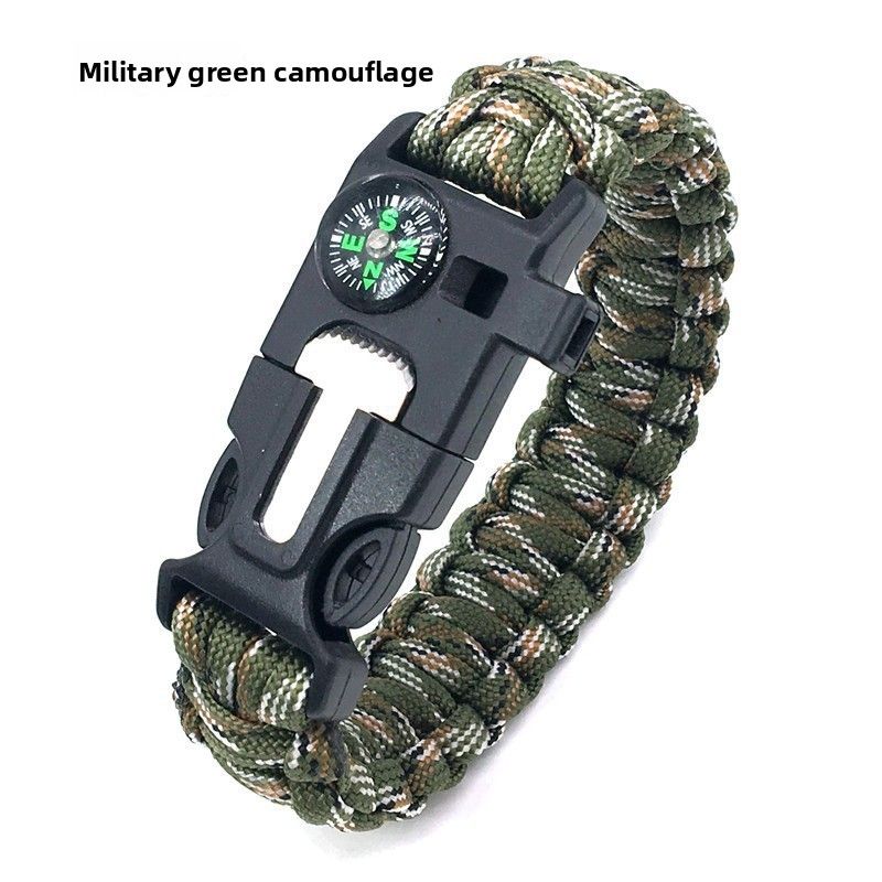 Survival Multifunctional 5-in-1 Outdoor Paracord Camping Adventure Seven-Core Bracelet_voghion.com