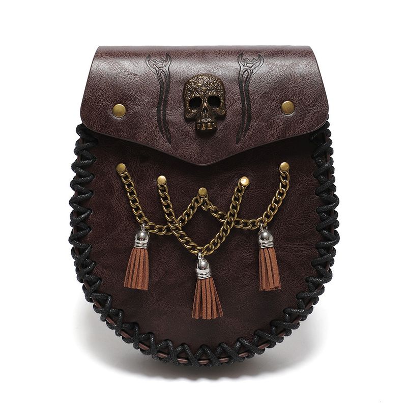 Viking Style Medieval Leather Coin Pouch – Retro Embossed Knight Belt Bag, Vintage Waist Bag for Cosplay and Outdoor Use_voghion.com