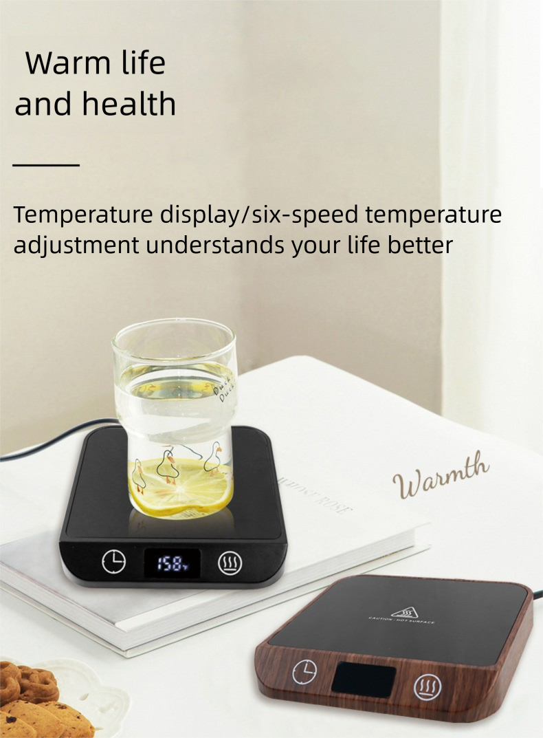 New Constant Milk Coffee Heater Six-Level Temperature Adjustment Timer Intelligent Heating Coaster 70 Degrees_voghion.com