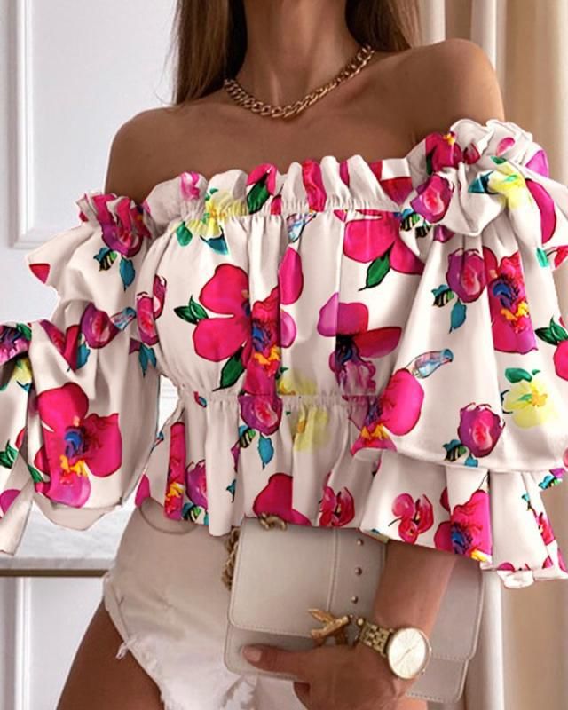 Tek Çizgi Boyun Seksi Moda Uzun Kollu Bel Gömlek_voghion.com
