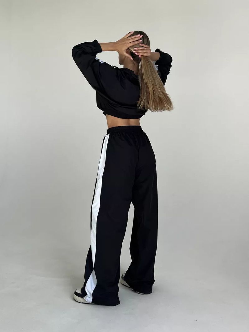 Trendy Casual Damen Langarm Color Block Hoodie & Hose Set - Streetwear Outfit für Mode & Komfort_voghion.com