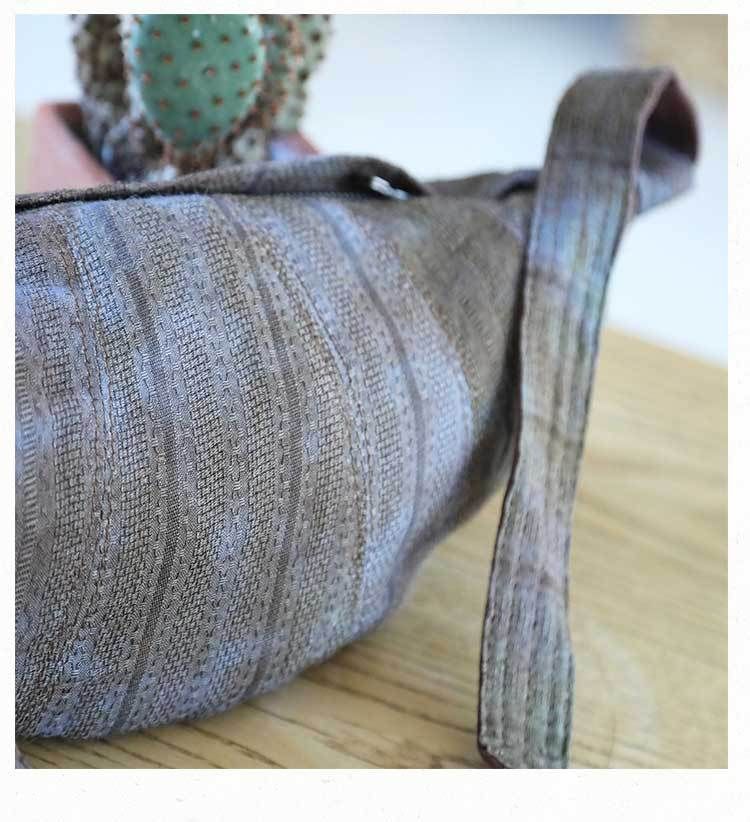 2025 Nuova borsa a tracolla in tela di cotone con arte minimalista, design di nicchia, bagaglio a mano sotto l'ascella_voghion.com