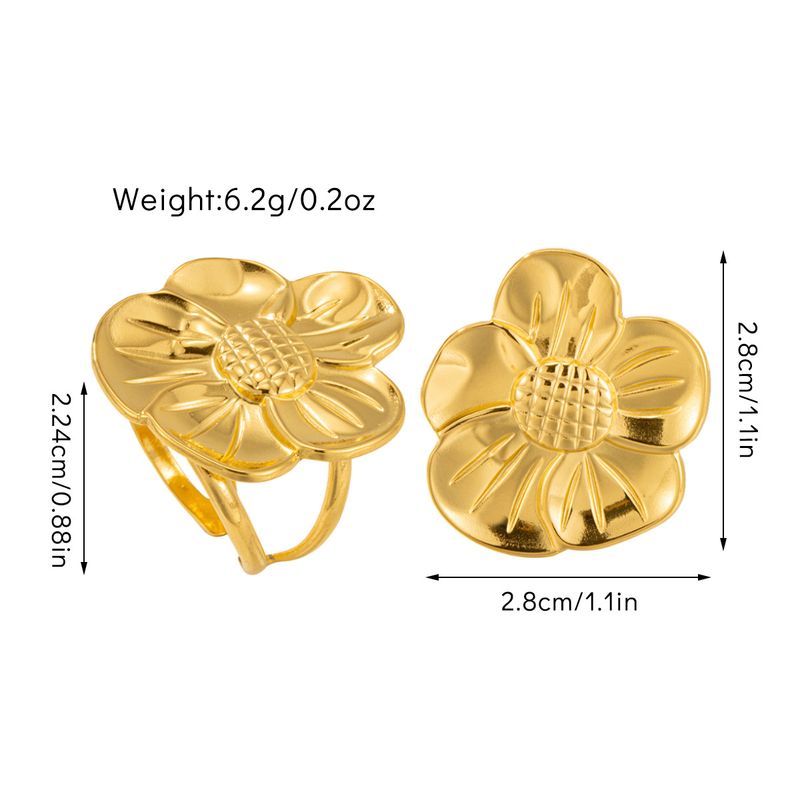 New Simple And Unique Floral For Women, Fashionable Geometric Design, Non-Fading Knuckle Ring_voghion.com