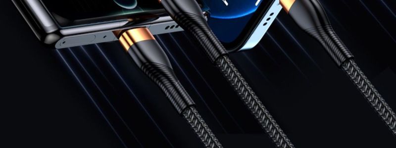 800W Super Fast One-to-Three Data Compatible Withiphone OPPO Huawei Vivo Xiaomi Three-in-One Charging Cable_voghion.com