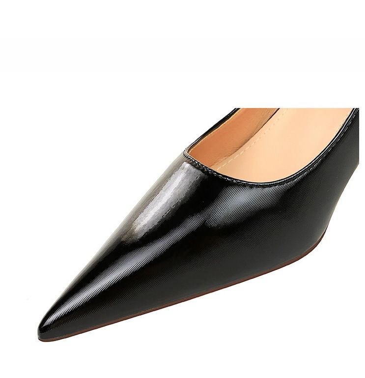 Mode elegante pediküre einfach alle-passenden high heels frauen schuhe high heels flach mund spitz frühling und herbst einzelnen schuhe_voghion.com