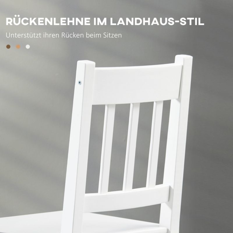 Set 2 Esszimmerstühle Küchenstühle Stühle, Massivholz, 41 Cm X 46,5 Cm X 85,5 Cm, Bianco_voghion.com