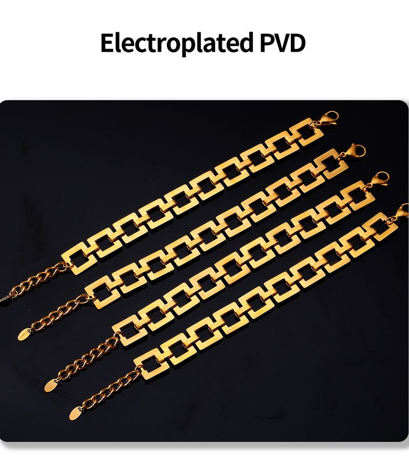 Kleines, quadratisches Armband im Street-Hip-Hop-Stil aus Titanstahl, personalisierbar_voghion.com