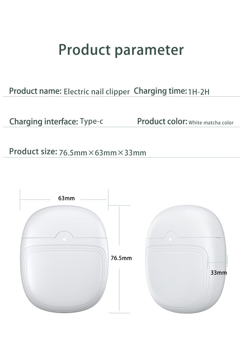 Nieuwe elektrische manicure-tool voor volwassenen, trimmer, baby en kind, anti-knel automatische nagelknipper met lithiumbatterij_voghion.com