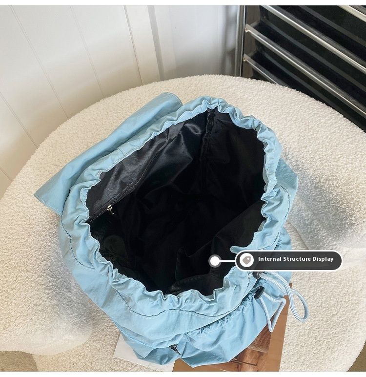 New Shoulder Bag Women's Bag Trendy And Versatile Simple And Fashionable Korean Version Large Capacity College Style Student Nylon Bag_voghion.com