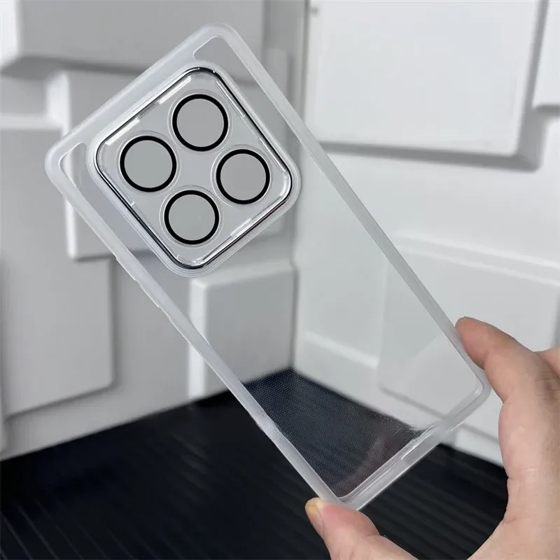 Zachte siliconen transparante lens beschermende achterkant voor Redmi Note 14/13 Plus 4G 5G POCO X7 X6 F7 F6 Pro TPU telefoonhoesje_voghion.com