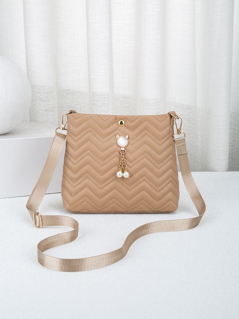 Women's Bags One Piece Wave Quilted Bucket Bag Fashion Mini Crossbody Bags Women Shoulder Bags And Wallets_voghion.com