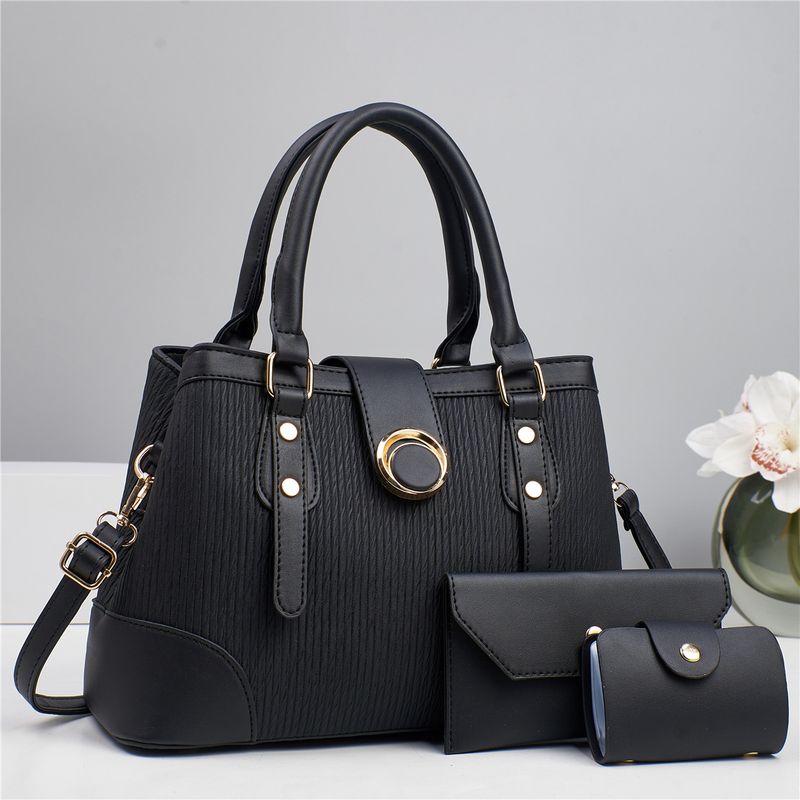 Damentaschen Gestreifte Handtasche Tasche Mutter-Kind-Tasche Dreiteiliges Set Mode Schulter Messenger Bag Damentasche Klassische Taschen_voghion.com