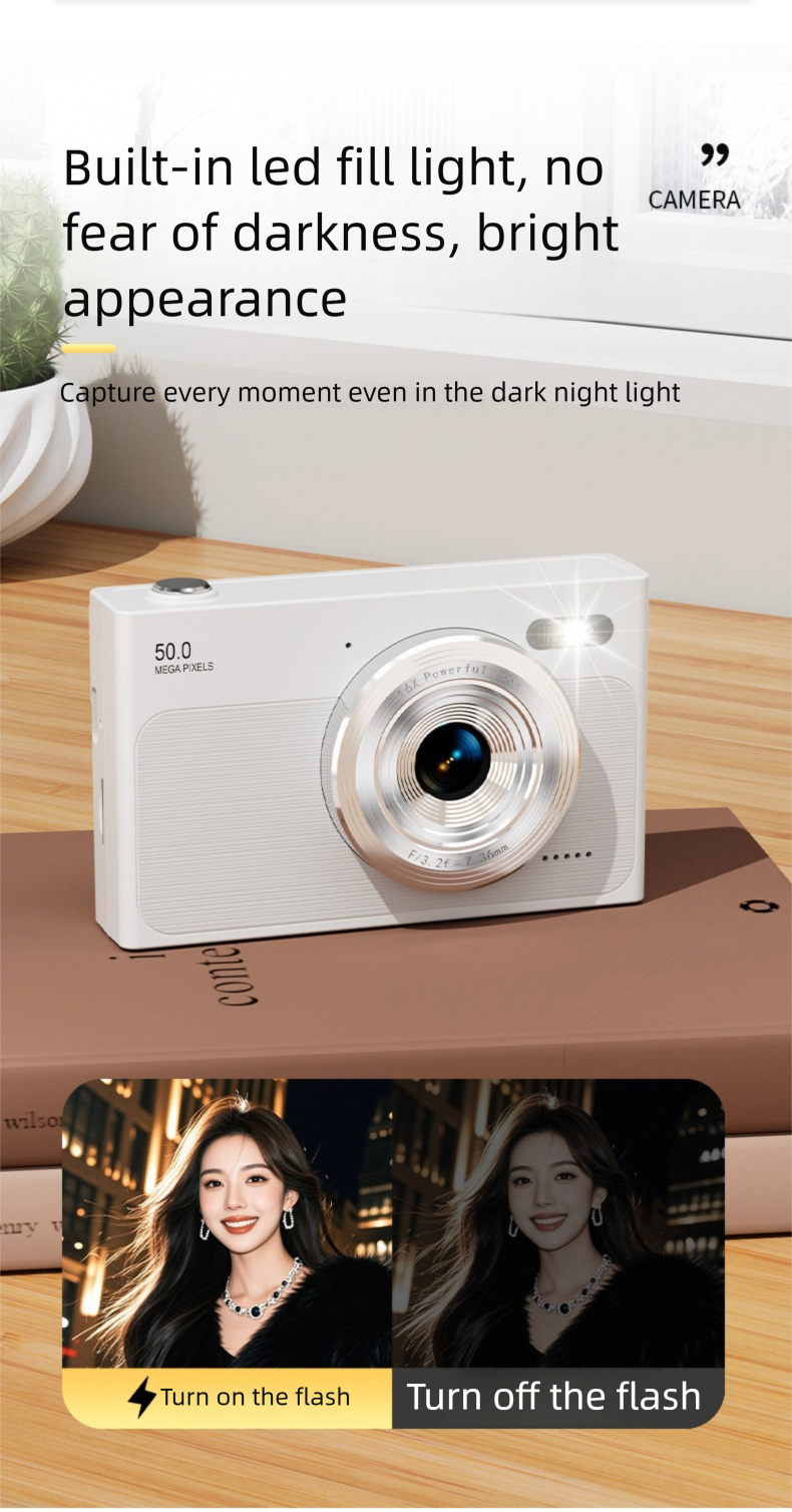 2025 HD CCD Digital Dual Campus Selfie Student Portable Card Camera_voghion.com