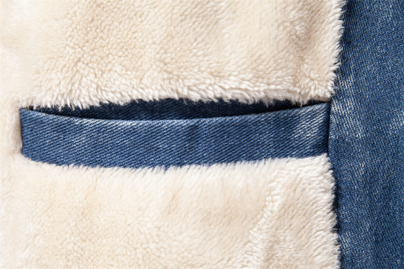 Man's clothing Men's fleece denim jacket jacket casual quality washed denim jacket_voghion.com