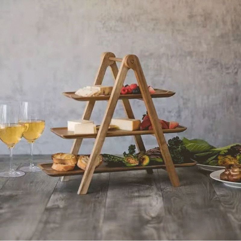 Obsttablett zum Servieren von Speisen, dekorative Tabletts zum Servieren von Speisen, Teller, Aufbewahrung und Organisation in der Küche, Snackteller, Teller aus Holz_voghion.com